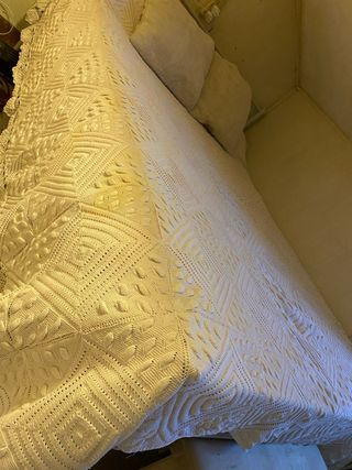 Colcha Ganchillo/Crochet Hecha a Mano Vintage