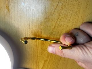 Pulsera bañada en oro estilo bambú