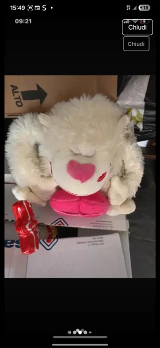 Peluche Orsetto con vestitino a quadri