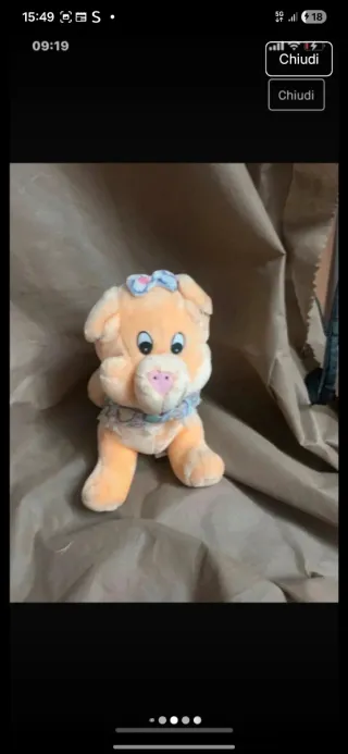 Peluche Orsetto con vestitino a quadri