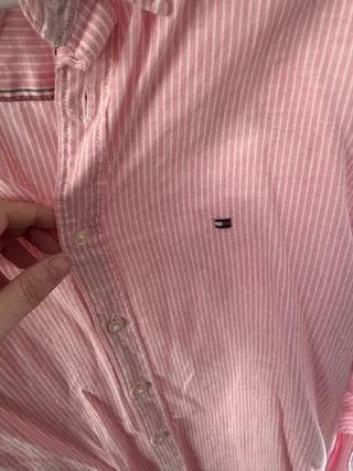 Camisa Tommy Hilfiger rosa rayas