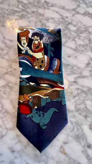 LOS PICAPIEDRA Corbata de seda 100 % hecha a mano