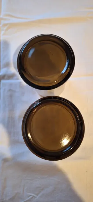 Lotto 2 vasi vetro fumé vintage