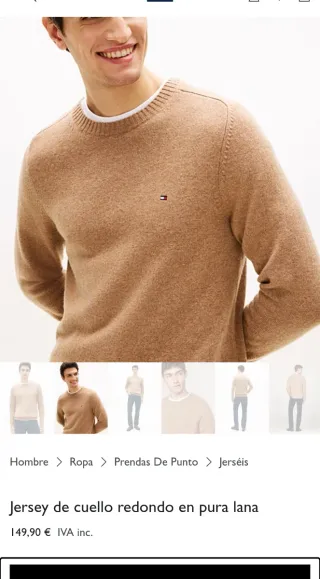 Jersey Tommy Hilfiger Rojo claro de Lana