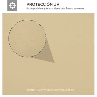 Techo Repuesto Cenador 4x3m Beige/Negro