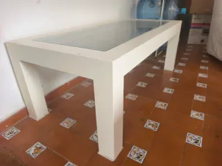 Mesa de centro madera y cristal