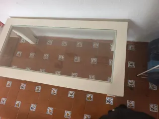 Mesa de centro madera y cristal