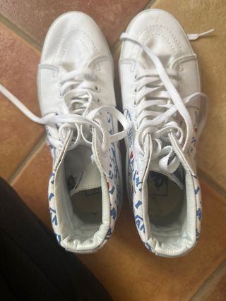 Zapatillas Vans Blancas Estampadas