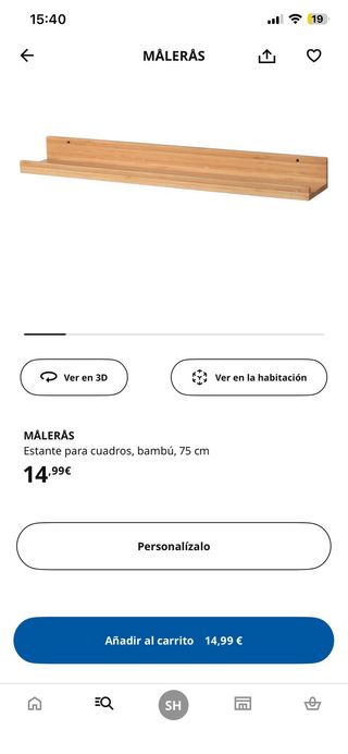 Estante de bambú para cuadros