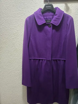 Abrigo ANTEA morado talla 44 Del Corte Ingles