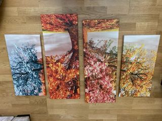 Conjunto 4 cuadros árbol de la vida