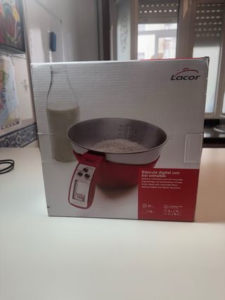 Báscula Cocina Lacor Bol Acero Inox