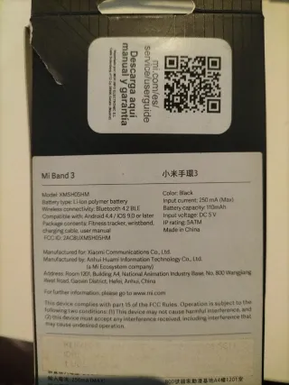 Xiaomi Mi Band 3 Negra