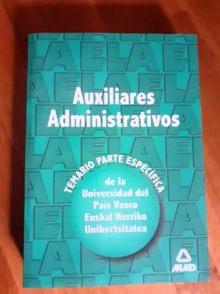 Temario parte especifica Auxiliares Administrativo