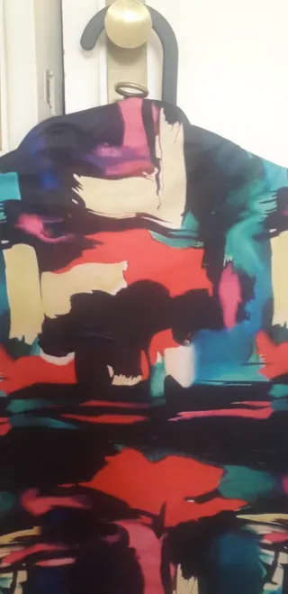 Top estampado multicolor manga larga