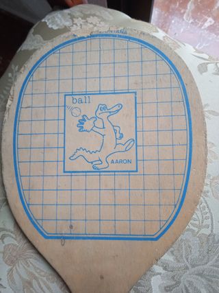 AÑOS 70 ANTIGUA RAQUETA PALETA DE MADERA TENIS