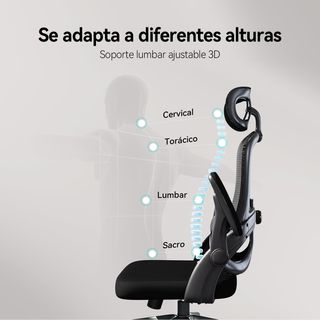 Silla de oficina ergonómica negra