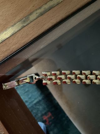 Conjunto de baño oro, collar y pulsera.