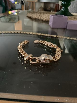 Conjunto de baño oro, collar y pulsera.