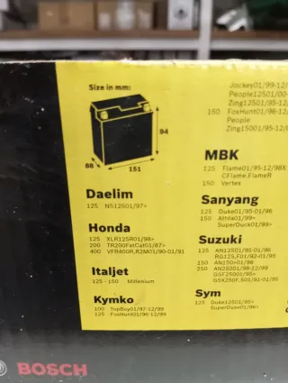 Batería YTX7A-BS Bosch moto