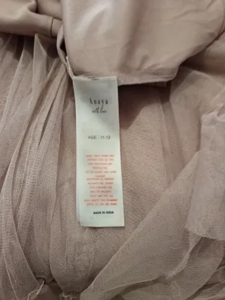 Vestido fiesta niña rosa tul talla 11/12 años