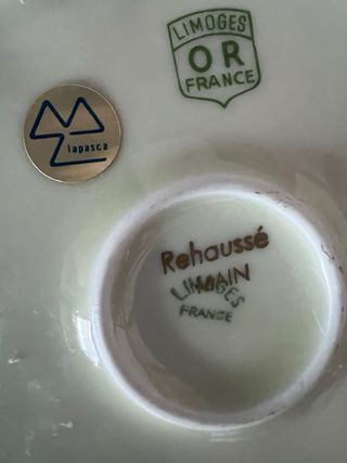 Portagioie Limoges floreale dorato