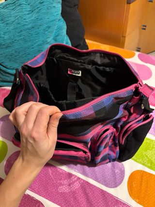 Roxy bandolera Y2K a cuadros