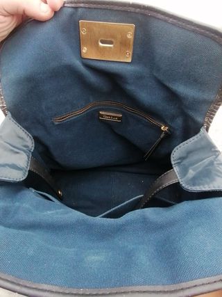 Bolso Bimba y Lola Azul Marino y Dorado