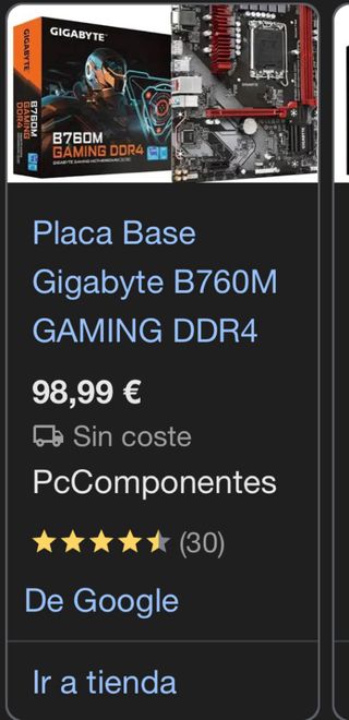 Placa base Gigabyte B760M Socket 1700