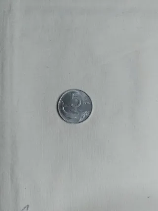 Moneta 5 Lire Italia 1976