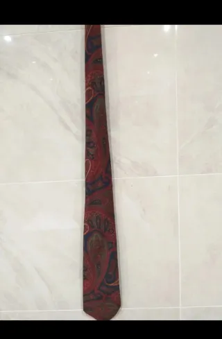 Corbata Paisley Roja y Azul