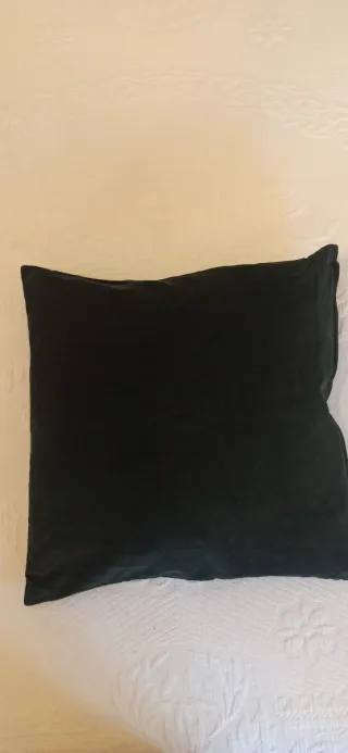 5 Fundas Cojín Terciopelo Verde de Ikea 50x50 cm