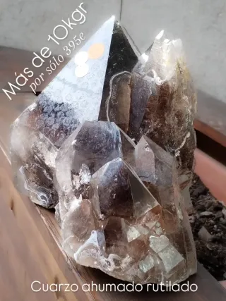 Drusa Cuarzo Ahumado Rutilo más de 10kg