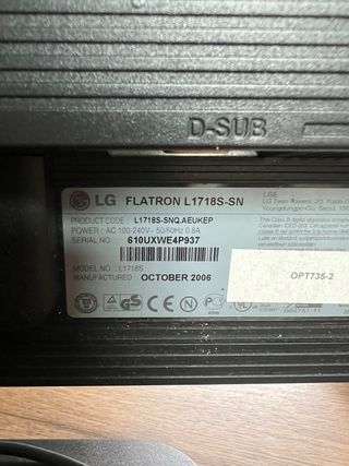 Monitor LG Flatron L1718S 17 LCD