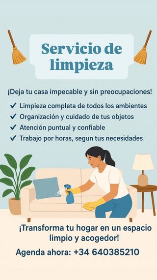Servicio de limpieza por horas