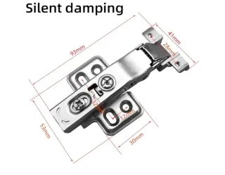 Bisagra para puerta de aluminio y cristal