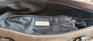 Bolso Bimba y Lola Piel Cocodrilo Beige