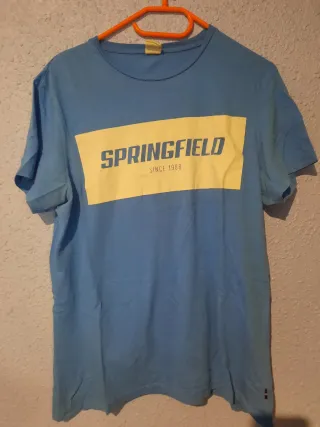 Camiseta Springfield Hombre Azul