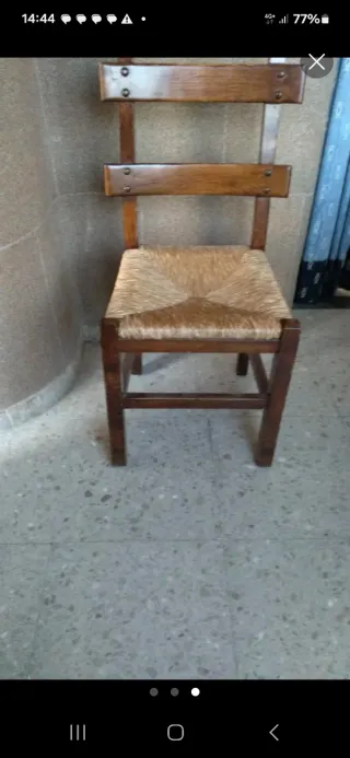 Mesa de comedor madera y forja