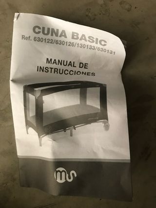 Cuna de viaje MS + colchón Ecus Kids air 120x60 cm