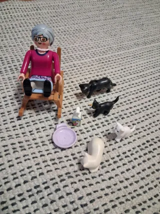 Playmobil Señora con Gatos
