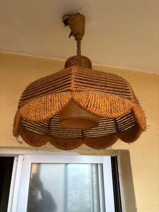 Lámpara colgante de yute