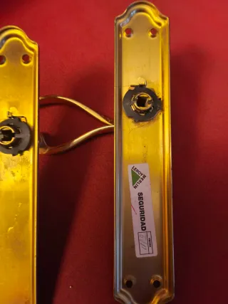 Lote 2 Manillas Puerta Doradas