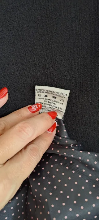 Vestido Pepa Loves Negro y Rosa Talla XS