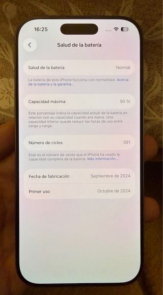 iPhone 16 Pro 256 GB Platino