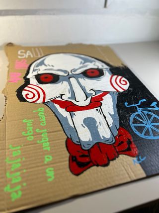 Cartón pintado Billy Saw medidas: 53x37