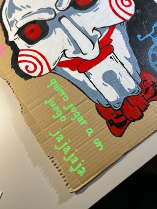 Cartón pintado Billy Saw medidas: 53x37