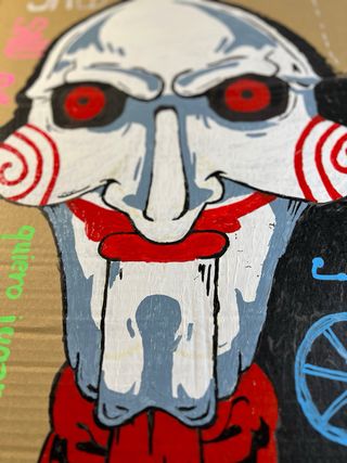 Cartón pintado Billy Saw medidas: 53x37