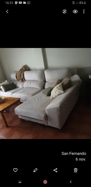 Sofá modular beige 3m Se regala, a recoger antes d