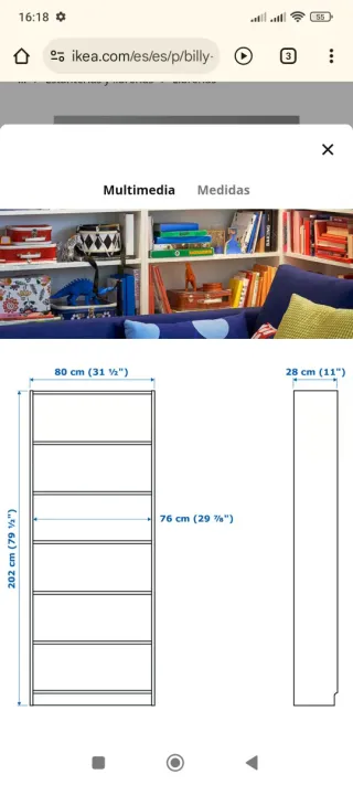 Estantería Billy Ikea Blanca